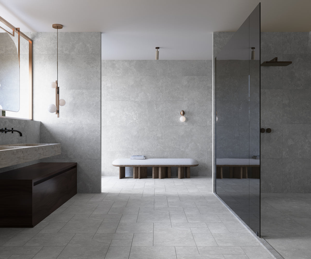 Bari Taupe Travertine Look Porcelain Tiles