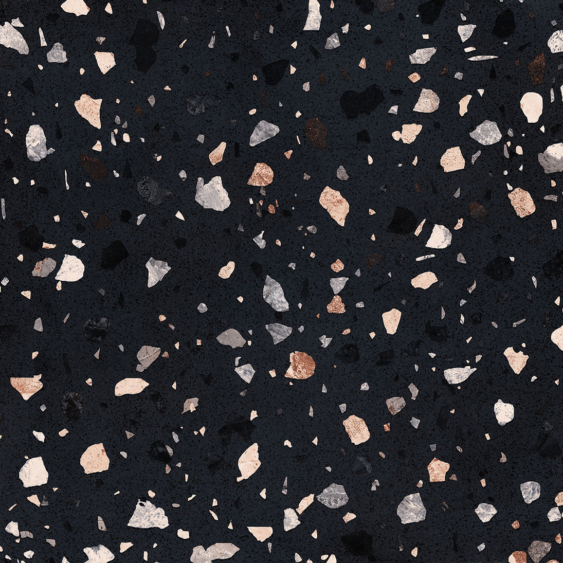 Emporio Nero Terrazzo Look Porcelain Tiles 300x300mm