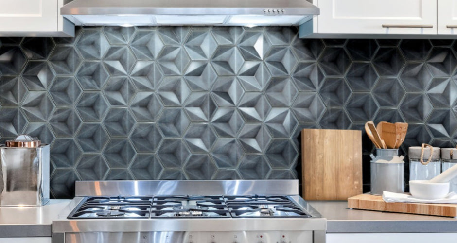 Chroma Grigio 3D Hexagon Tiles