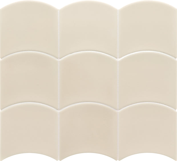 Wave Old Cream Fish Scale Tiles 120x120mm