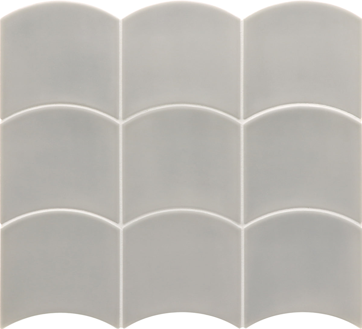Wave Grey Owl Fish Scale Tiles 120x120mm