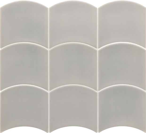 Wave Grey Owl Fish Scale Tiles 120x120mm