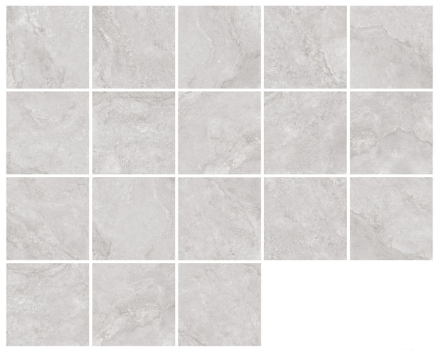 Tuscany Silver Stone Look Porcelain Tiles 300x600mm