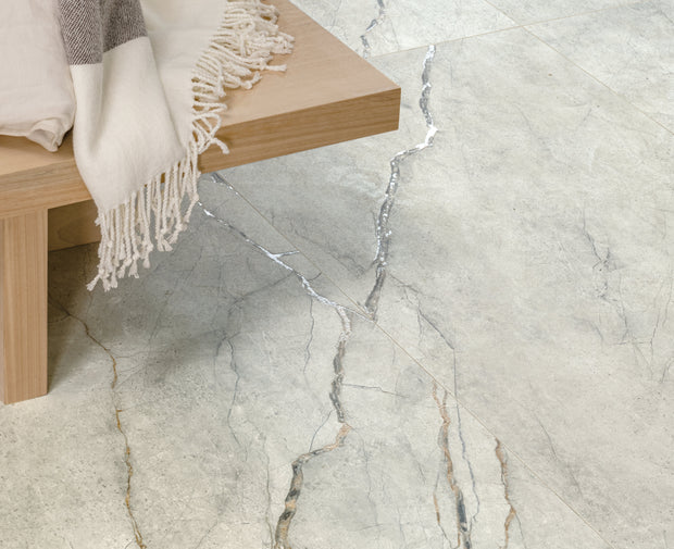 Grey Roots Marble Look Porcelain Tiles