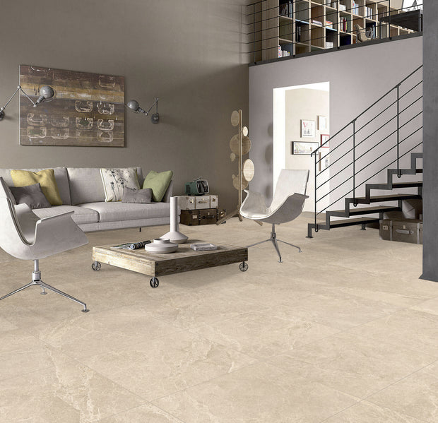 Pisa Tan Limestone Look Porcelain Tiles