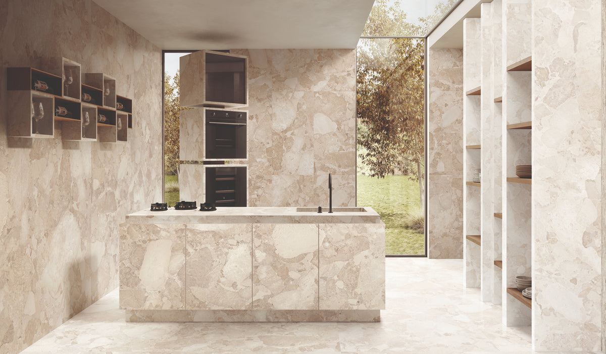 Matera Stone White Pebble Look Ceramic Tiles