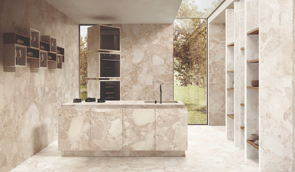 Matera Stone Beige Pebble Look Ceramic Tiles