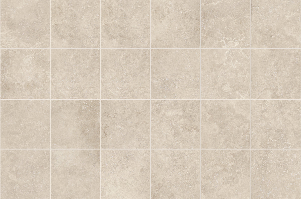 Bari Beige Travertine Look Porcelain Tiles grip tile 400x600mmdropface