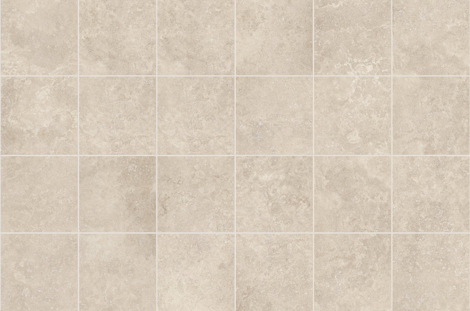 Bari Beige Travertine Look Porcelain Tiles grip tile 400x600mmdropface
