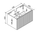 Zenmo Vivo Wall Hung Vanity 750mm line drawing