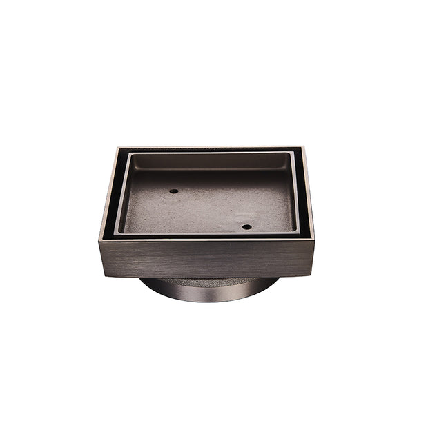 Zenmo Tile Insert Shower Grate 115mm in Gun Metal