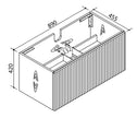 Zenmo Vivo Wall Hung Vanity 900mm line drawing