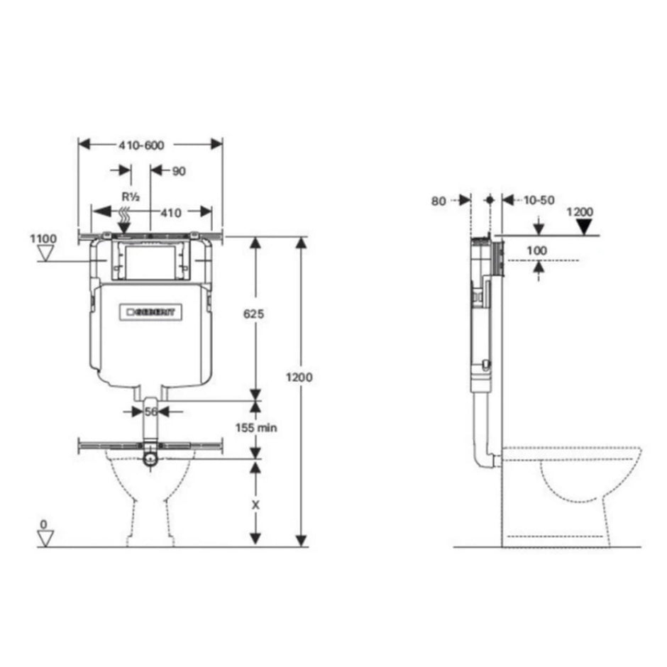 Zenmo Geberit Sigma8 In-Wall Cistern