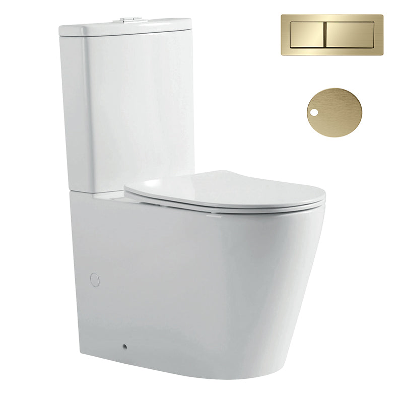 Zenmo Exon Toilet Suite in Brushed Brass