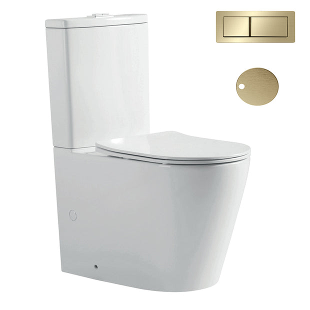 Zenmo Exon Toilet Suite in Brushed Brass