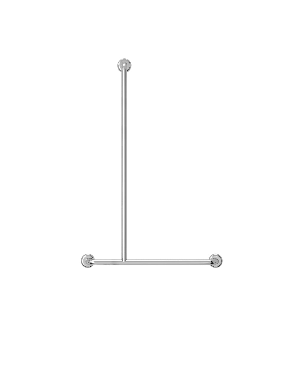 Zenmo Mobi Care T Shape Shower Rail Left Hand in Stainless Steel