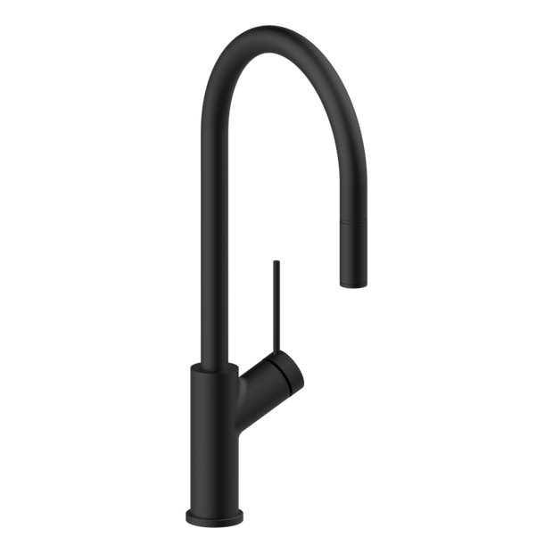 Vila Pull Out Kitchen mixer in Black