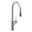 Vila Pull Out Kitchen mixer in Brushed Nickel