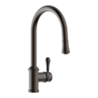 Provincial Single Lever Kitchen Mixer with Pull Out in Black Brushed Nickel