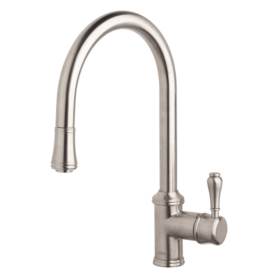 Provincial Single Lever Kitchen Mixer with Pull Out in Brushed Nickel