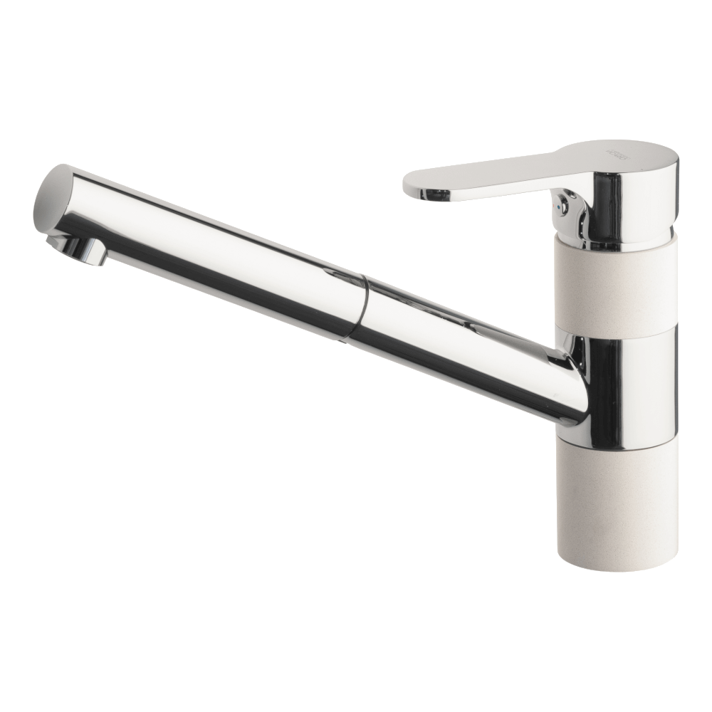 ISA Pull Out Kitchen Mixer in Chrome/Alpina
