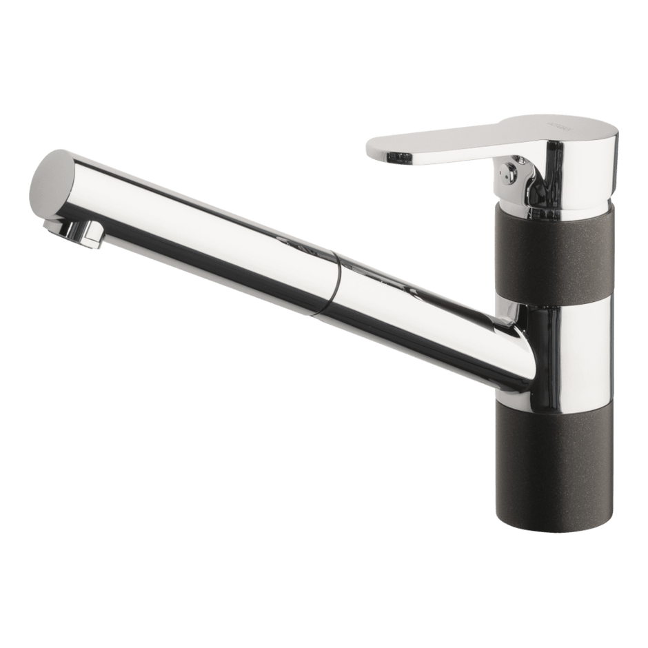 ISA Pull Out Kitchen Mixer in Chrome/Onyx