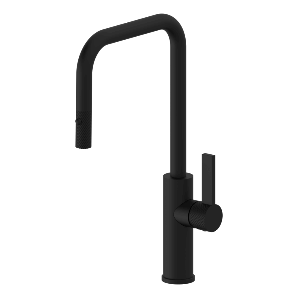Luz Industrial Pull Out Kitchen Mixer Dual Spray in Black