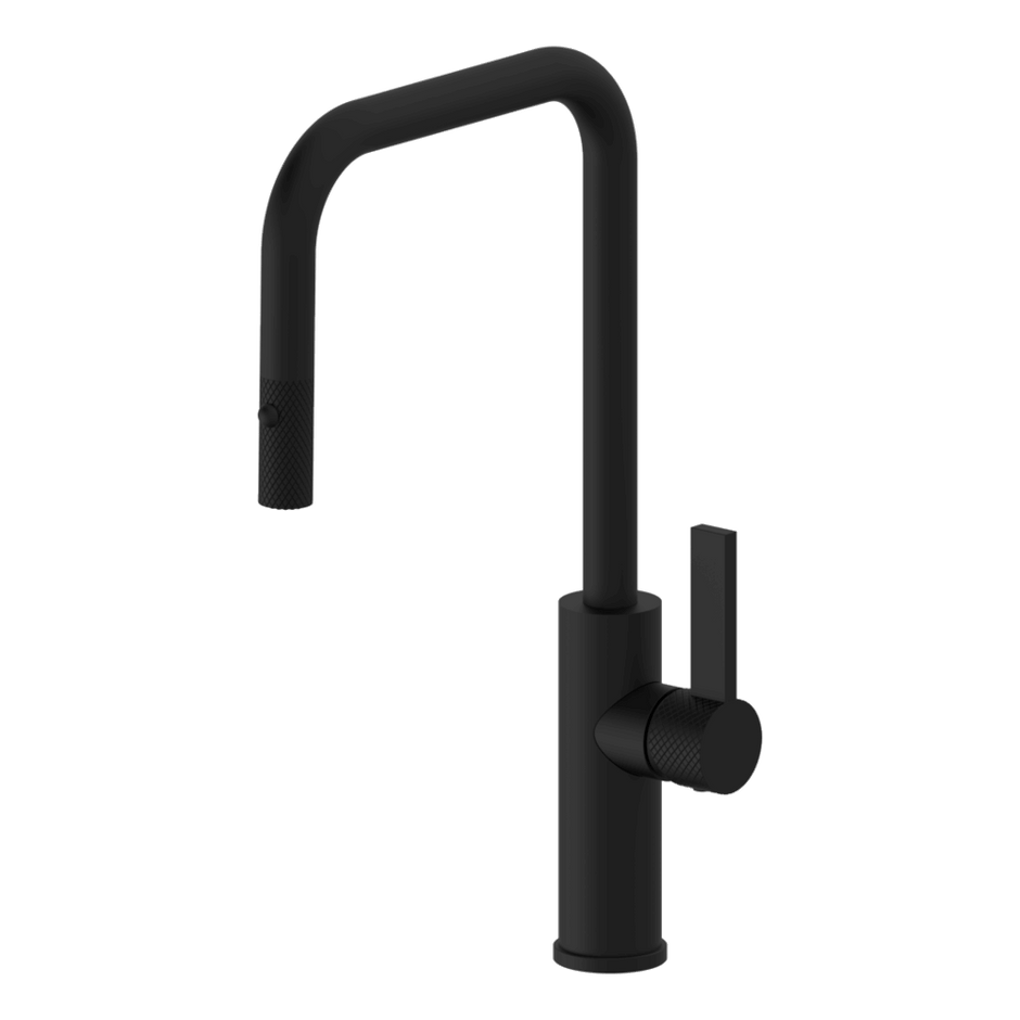 Luz Industrial Pull Out Kitchen Mixer Dual Spray in Black