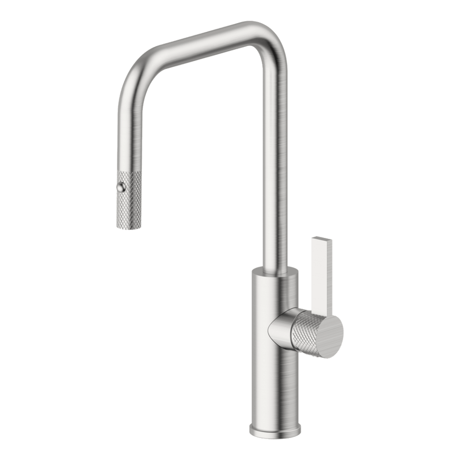 Luz Industrial Pull Out Kitchen Mixer Dual Spray in Brushed Nickel