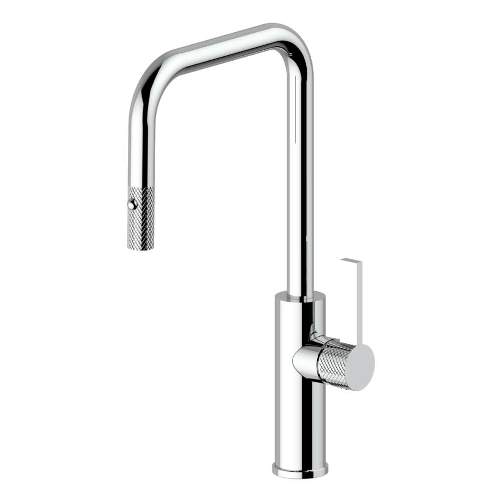 Luz Industrial Pull Out Kitchen Mixer Dual Spray in Chrome