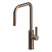 Luz Industrial Pull Out Kitchen Mixer Dual Spray in Natural Brass