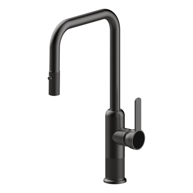 Lumiere Pull Out Kitchen Mixer Dual Spray in Black Brushed Nickel