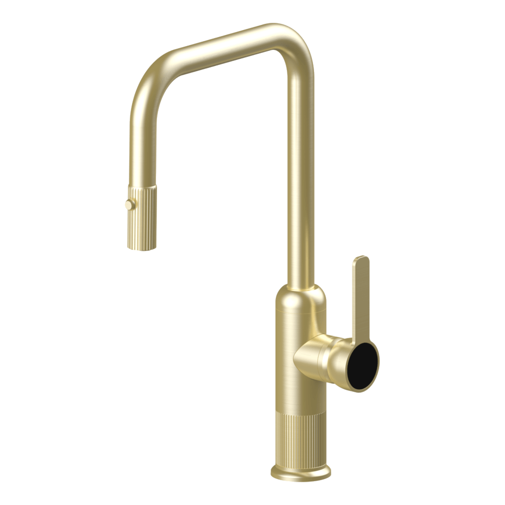 Lumiere Pull Out Kitchen Mixer Dual Spray in Light Gold