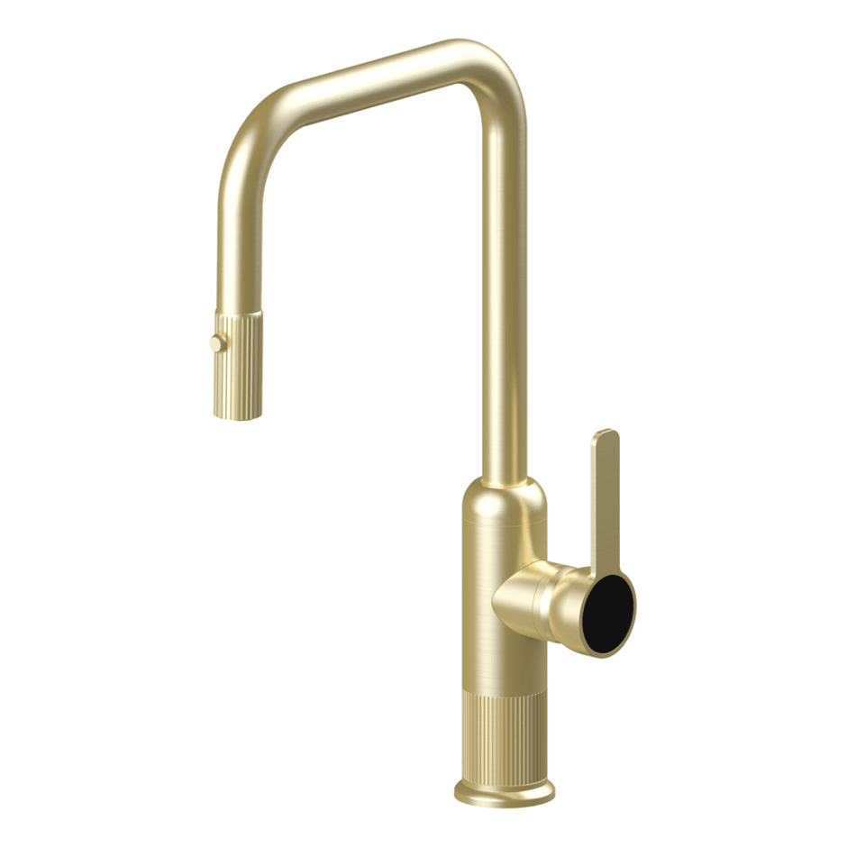 Lumiere Pull Out Kitchen Mixer Dual Spray in Light Gold