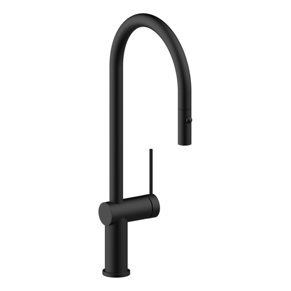 Gusto Pull Out Kitchen Mixer in Black