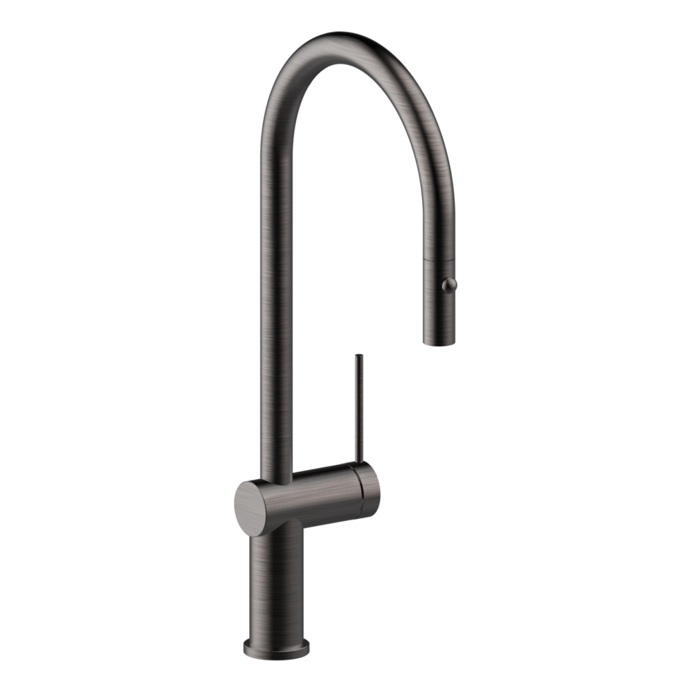 Gusto Pull Out Kitchen Mixer in Black Brushed Nickel