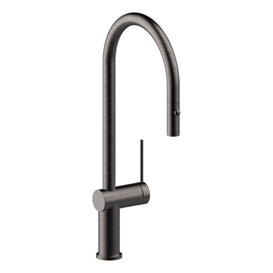 Gusto Pull Out Kitchen Mixer in Black Brushed Nickel