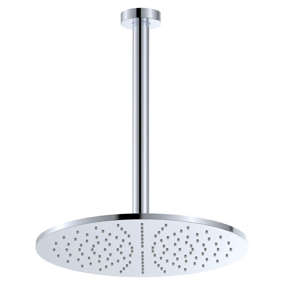 Empire Slim Ceiling Shower 300mm Head, 350mm Drop in Chrome