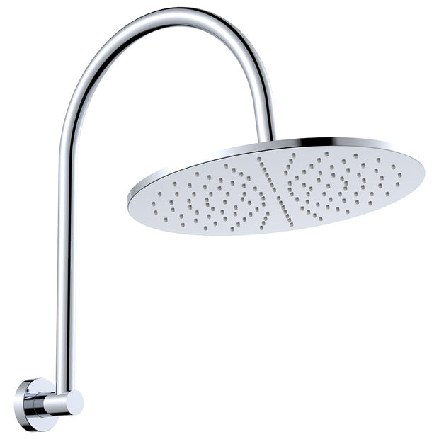 Empire Slim Curved Shower Arm Set in Chrome