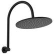 Empire Slim Curved Shower Arm Set in Matte Black