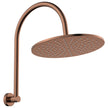 Empire Slim Curved Shower Arm Set in Brushed Copper