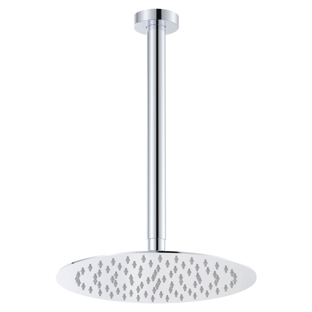 Kaya Ceiling Shower 250mm Head, 350mm Drop in Chrome