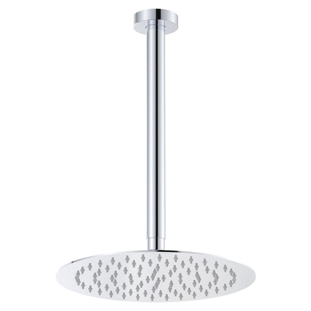 Kaya Ceiling Shower 250mm Head, 350mm Drop in Chrome