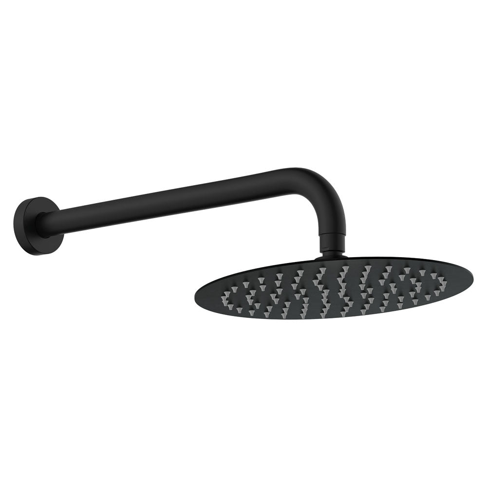 Kaya Shower Arm Set in Matte Black