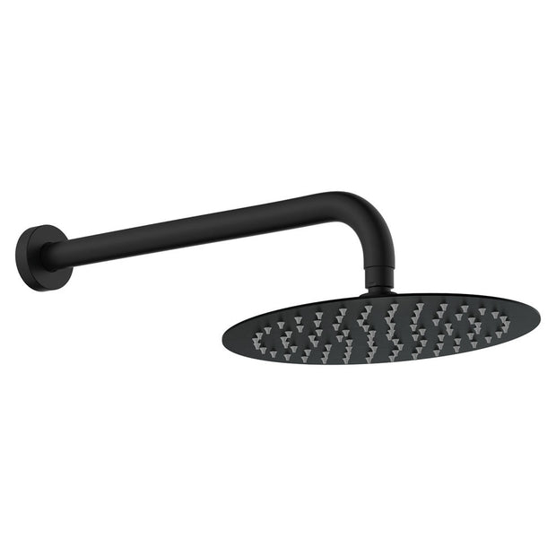 Kaya Shower Arm Set in Matte Black
