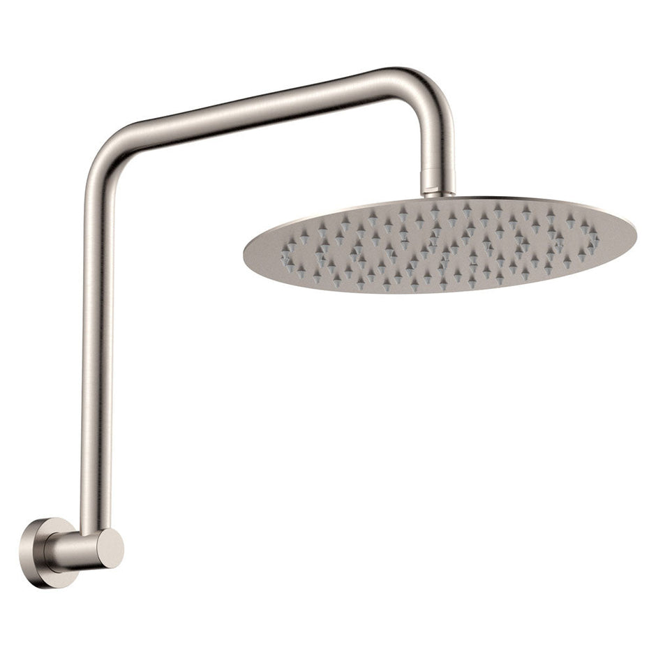 Kaya Gooseneck Shower Arm Set in Brushed Nickel