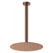 Kaya Ceiling Shower 250mm Head, 350mm Drop in Brushed Copper