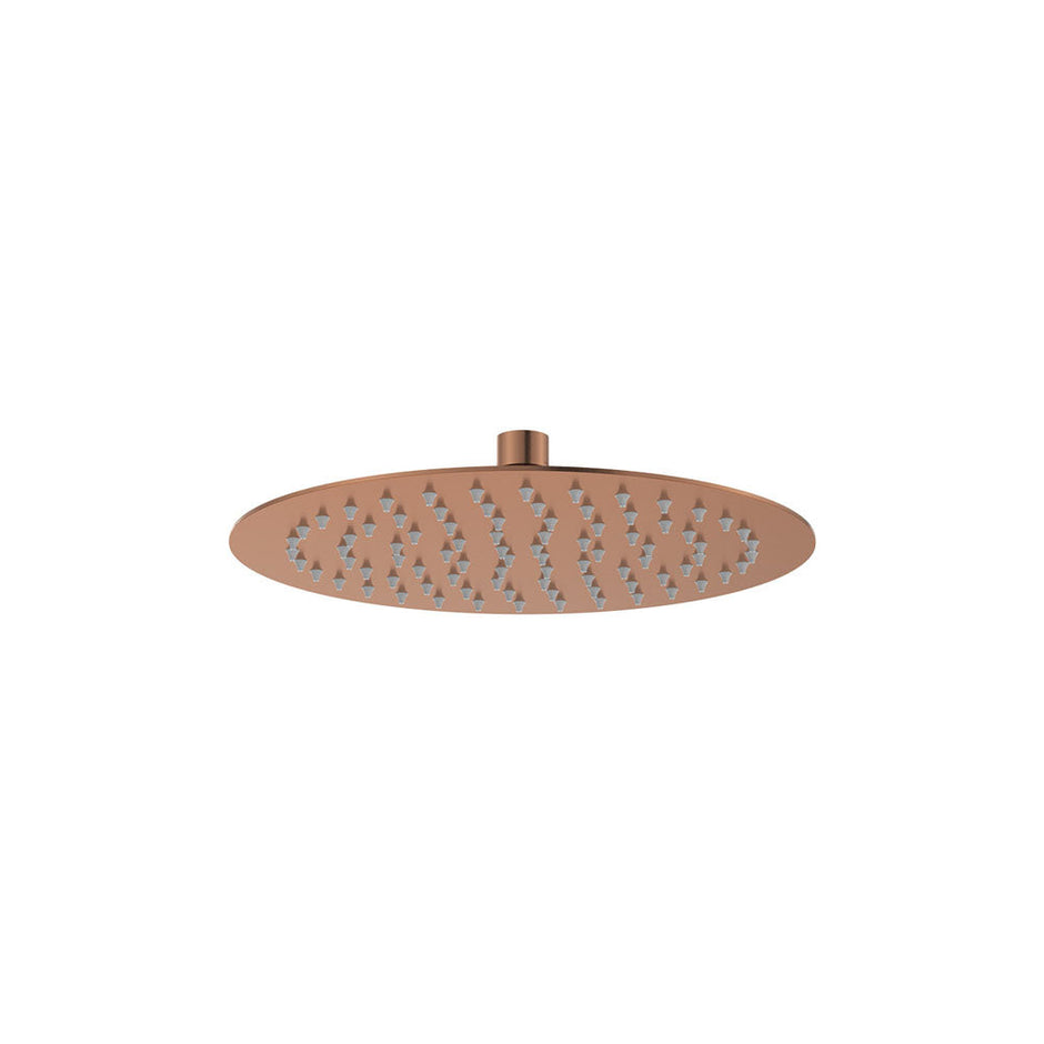 Kaya Shower Head, 250mm in Brushed Copper