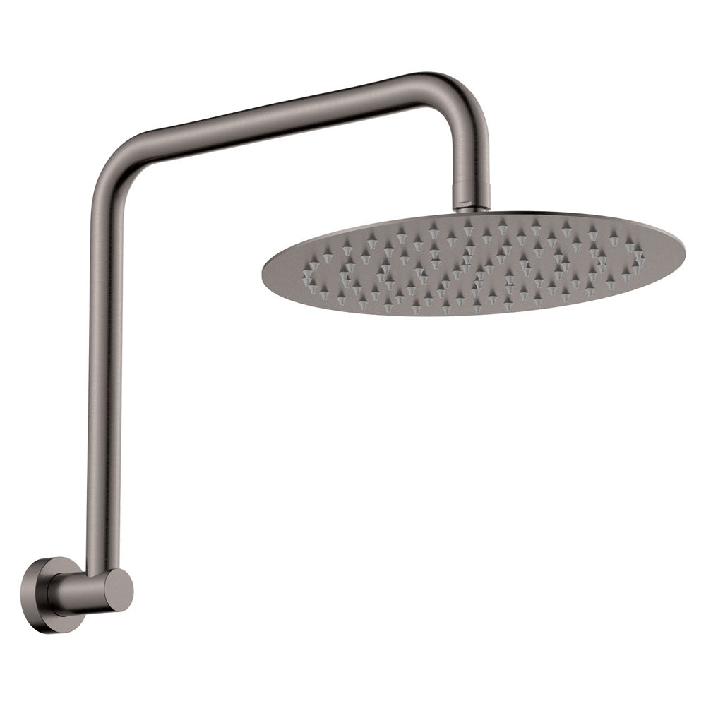 Kaya Gooseneck Shower Arm Set in Gun Metal