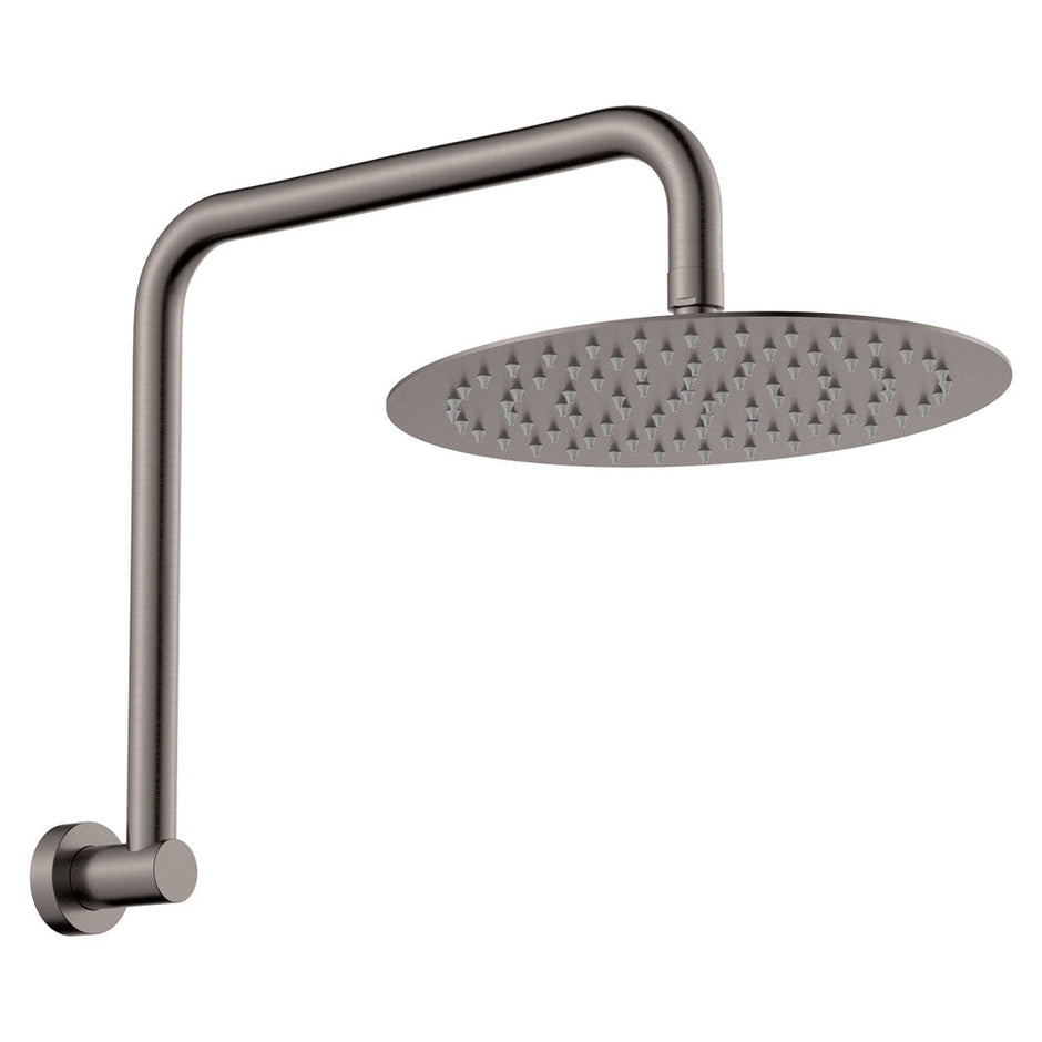 Kaya Gooseneck Shower Arm Set in Gun Metal